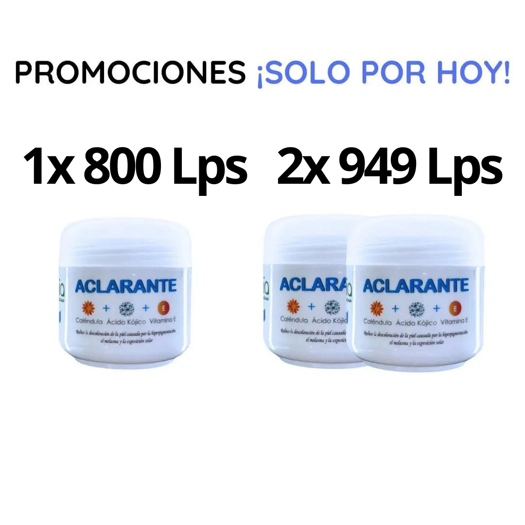 ¡Llévate 2 Cremas Aclarantes a Lps 949!