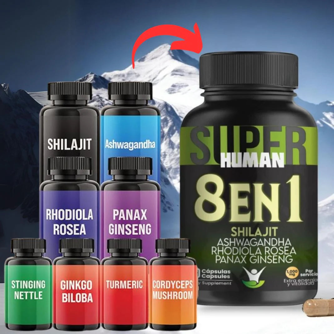 Cápsulas 8 en 1 - Shilajit Ashwagandha + Envio Gratis