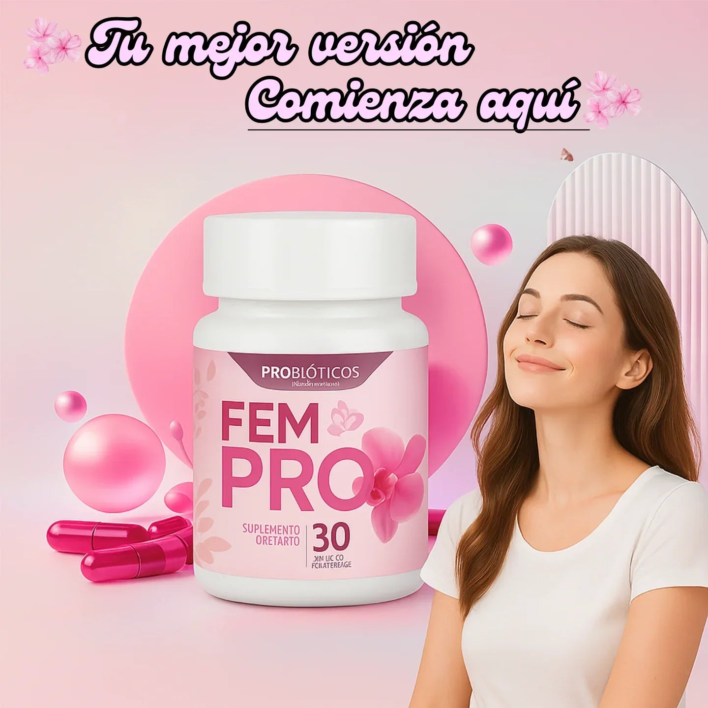 🌸FEMPRO™  Probioticos Femeninos - Equilibra tu cuerpo naturalmente